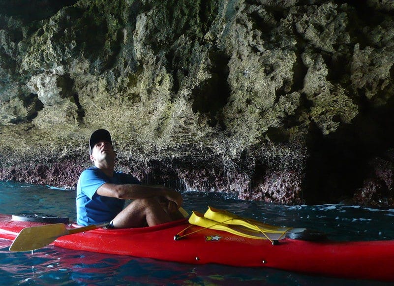 grottes kayak minorque