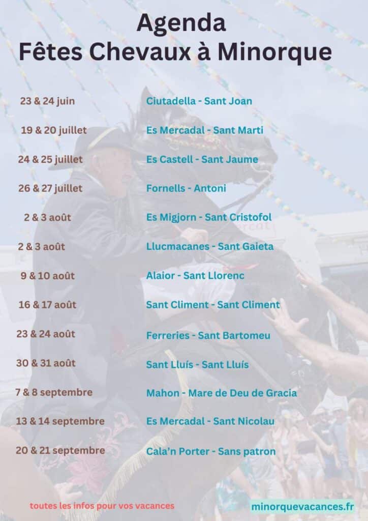 Calendrier Fetes Chevaux Minorque Calendrier Fetes Chevaux Minorque