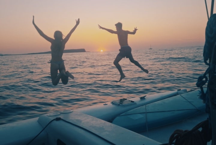 Coucher De Soleil Bateau