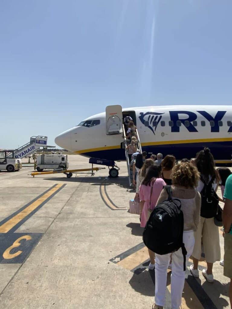 avion Ryanair vol Toulouse Minorque